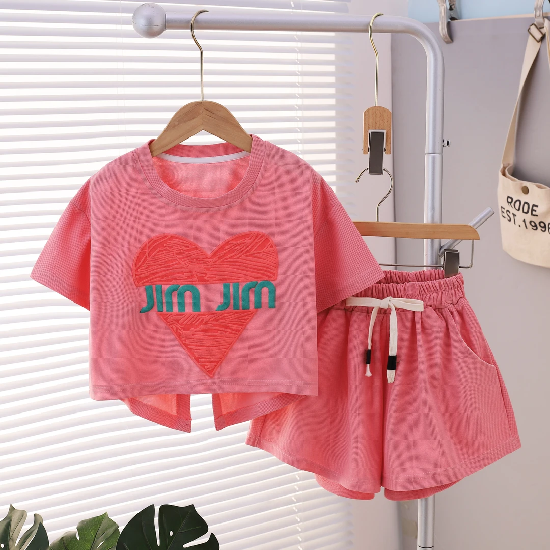 儿童套装女童运动洋气休闲夏季夏装时尚薄款女孩韩版宽松小童网红