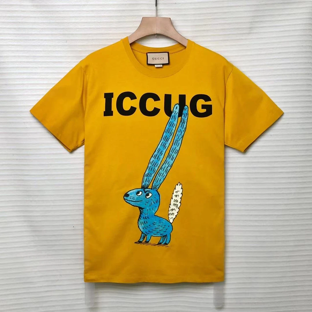 95新 GUCCI/古驰 卡通图案印花 休闲 时尚 短袖/XS码/XG-Y17619