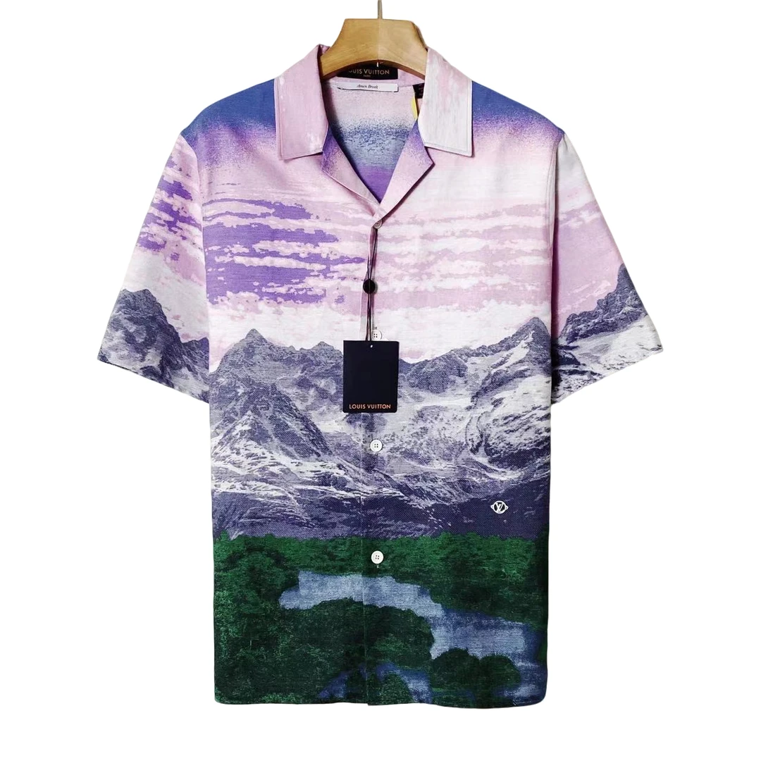 LouisVuitton/路易威登 LV 雪山 短袖 衬衫/M码/新带吊/XG-Y20142