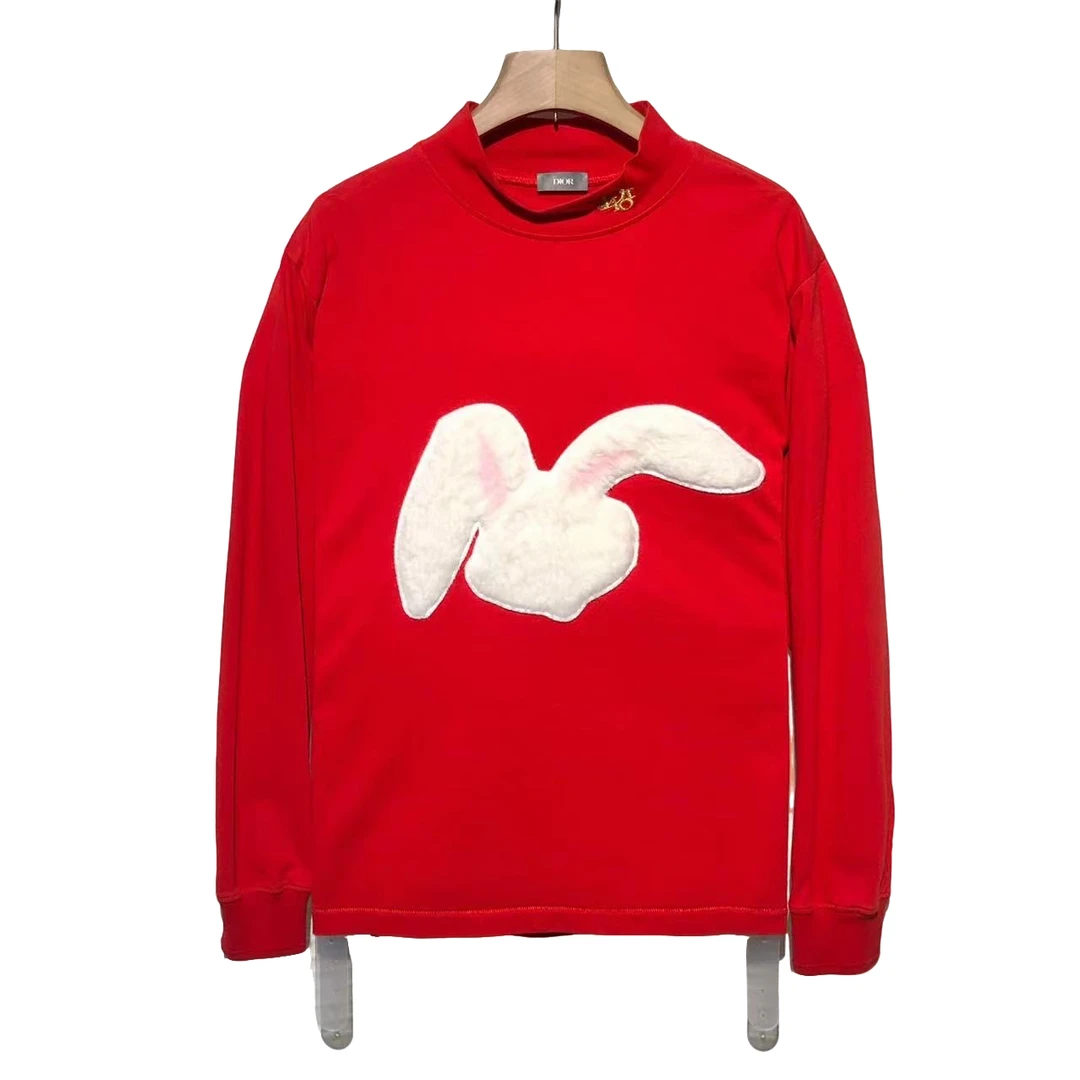 95新 DIOR/迪奥 时尚 休闲  刺绣高领 卫衣 /m码/XG-Y11517