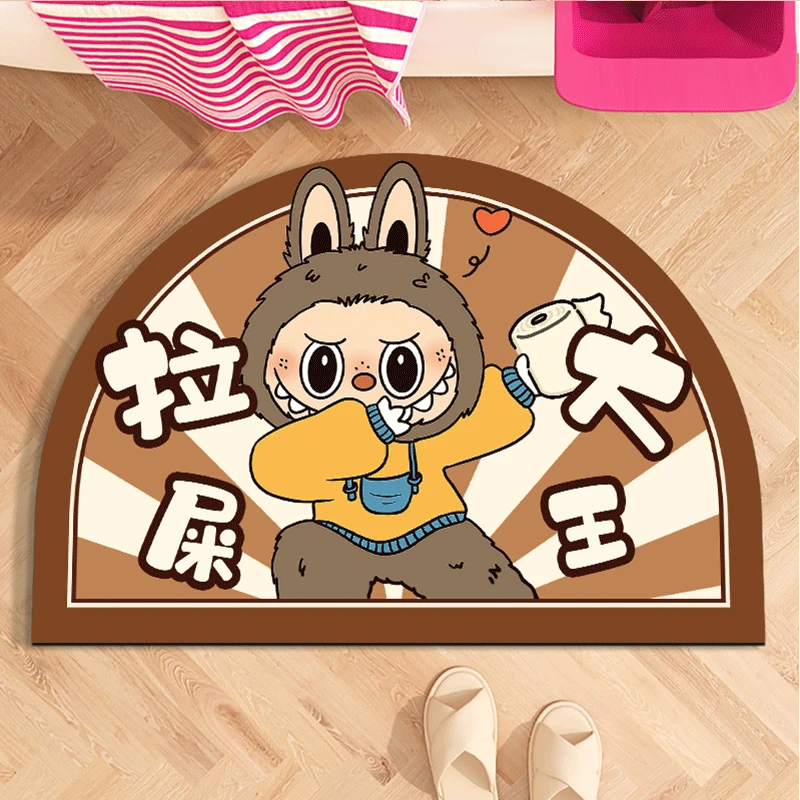 LABUBU浴室吸水地垫可爱卡通卫浴地毯家用卫生间进门防滑速干脚垫