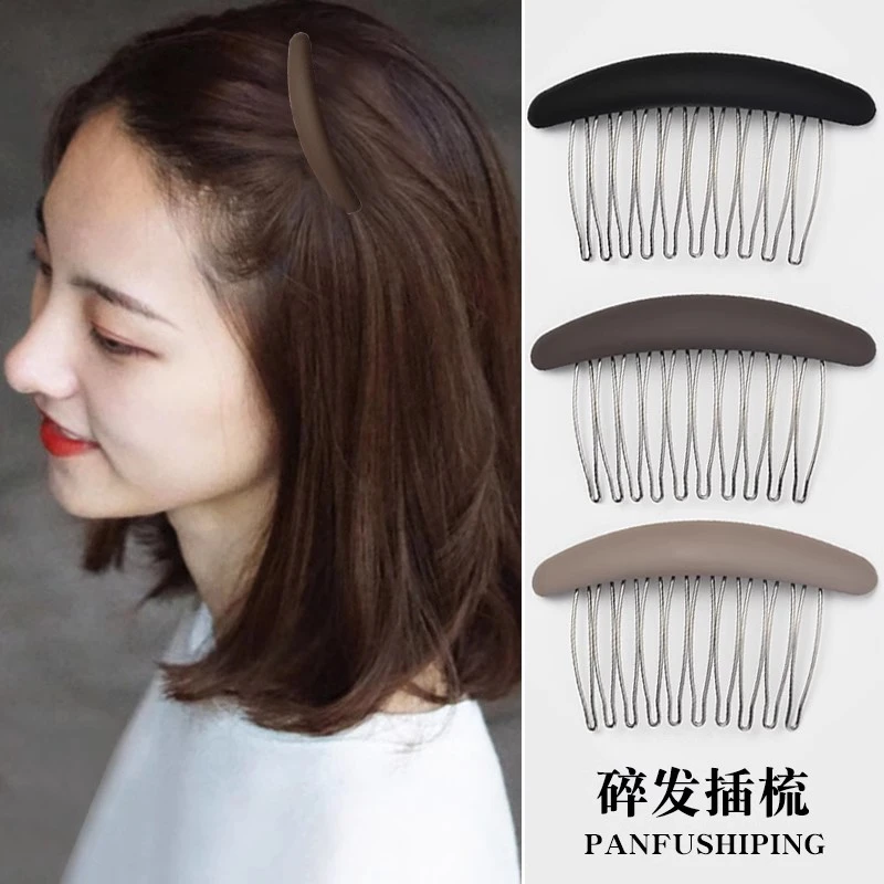 刘海碎发整理神器倒插梳发夹2024新款成人侧边发梳后脑勺百搭发卡