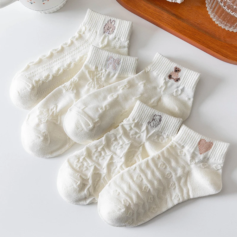 卡通短筒春夏百搭浅口短袜低帮船袜女士