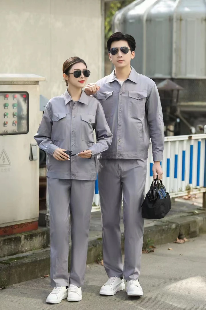 款夏季纯棉长袖工作服透气薄款电焊工夏季工作服男薄款工服服装