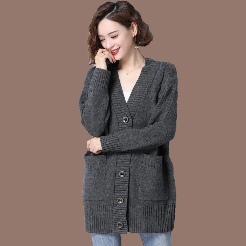 LY7011毛衣外套短款遮胯显瘦针织开衫女披肩外套宽松潮