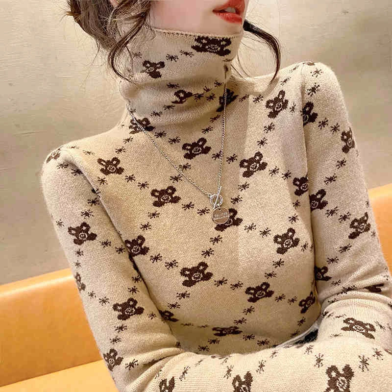 LY7783高领毛衣女打底衫秋冬洋气新款爆款时尚修身内搭女士上衣