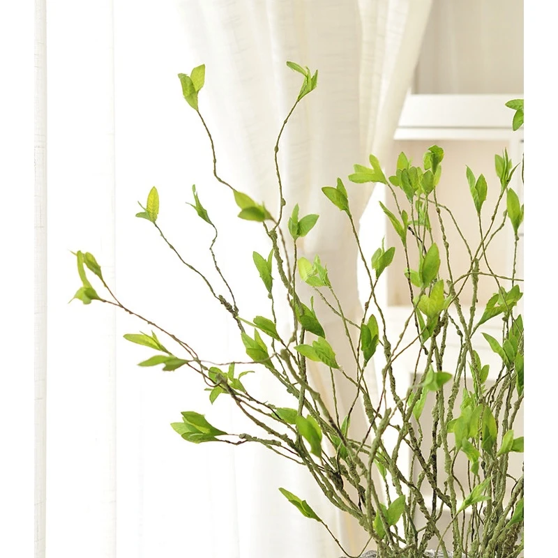 仿真小叶藤蔓藤条可弯曲造型PE绿植花环树枝枯枝禅意装饰花卉插花