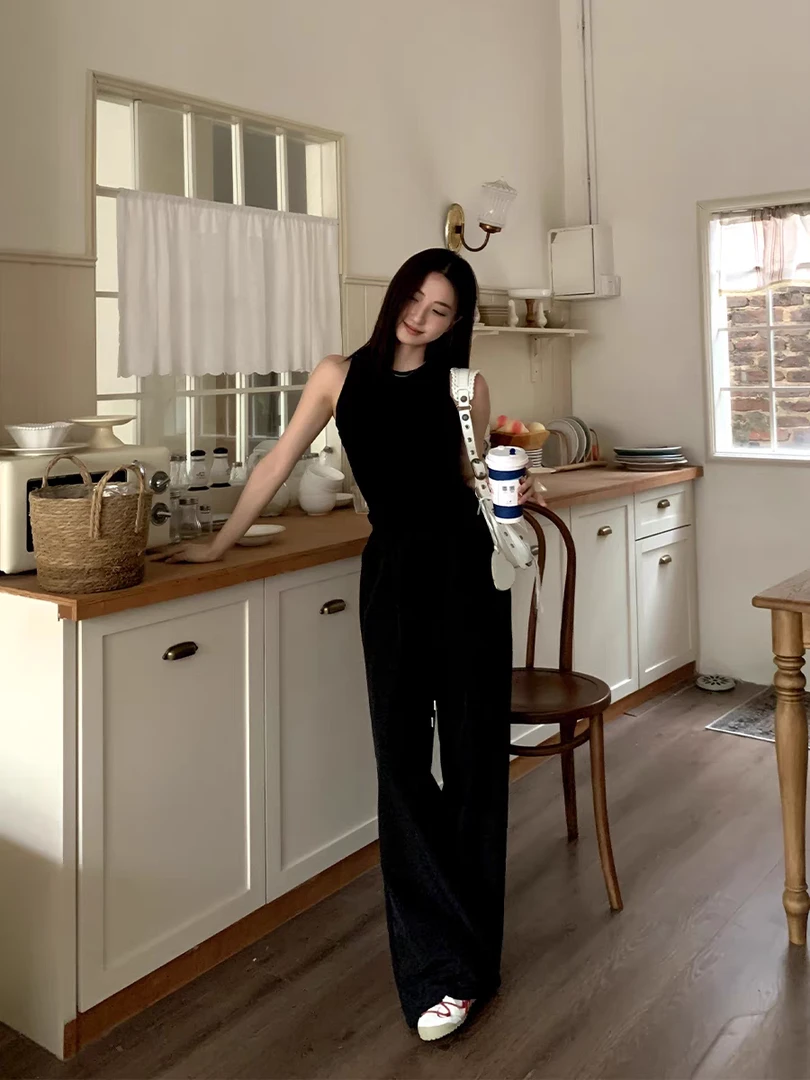 091黑色百搭长裤