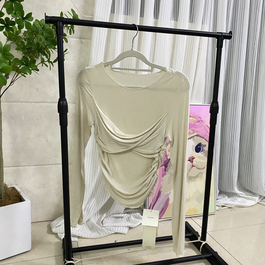 120纯欲木耳边上衣