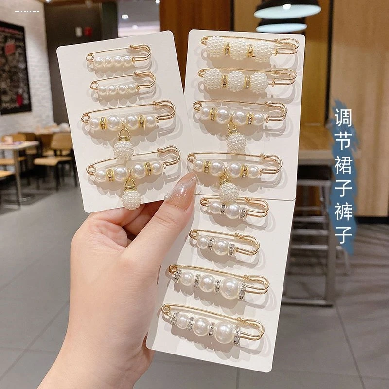 收腰胸针裤腰改小神器防走光扣别针腰大腰围裙子裤子收紧隐形扣针