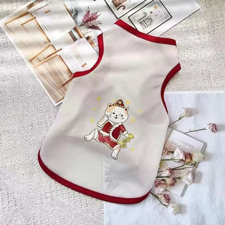猫咪衣服夏季薄款宠物小猫防掉毛布偶猫银渐层猫猫夏天小幼猫背心