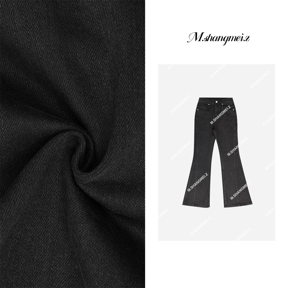 M.SHANGMEI.Z/沐熙【神裤王中王】美大哥加绒高腰微喇牛仔裤X111110