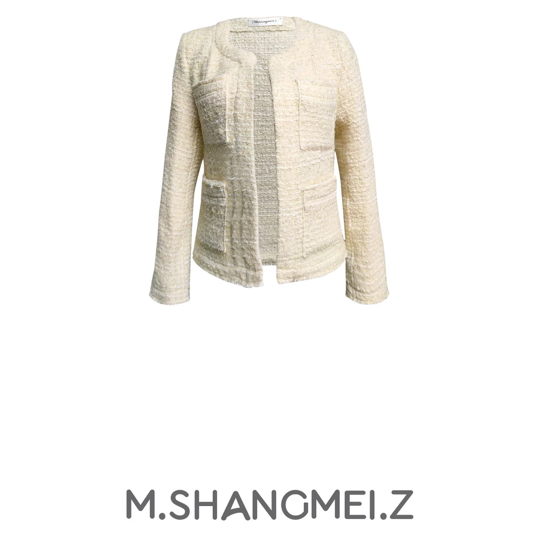 M.SHANGMEI.Z/沐熙美大哥推荐{时尚穿搭}气质小香风轻奢外套x0107