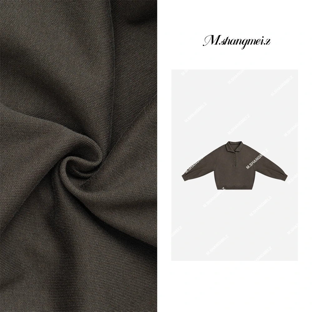 M.SHANGMEI.Z/沐熙美大哥宽松百搭情侣翻领休闲春季卫衣X070637