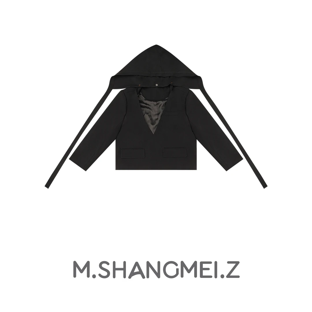 M.SHANGMEI.Z/沐熙美大哥推荐邂逅下午茶带帽潮流宽松上衣x010018