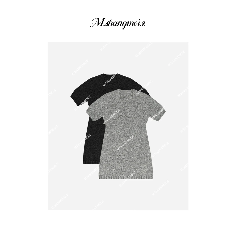 M.SHANGMEI.Z/沐熙美大哥宽松显瘦百搭针织连衣裙X111102