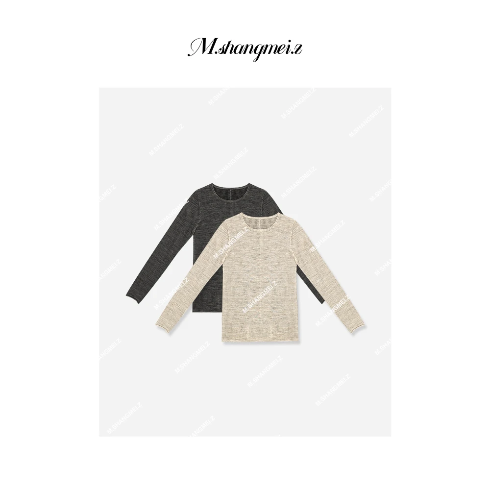 M.SHANGMEI.Z/沐熙美大哥时尚网红气质打底毛衣针织衫上衣X070639