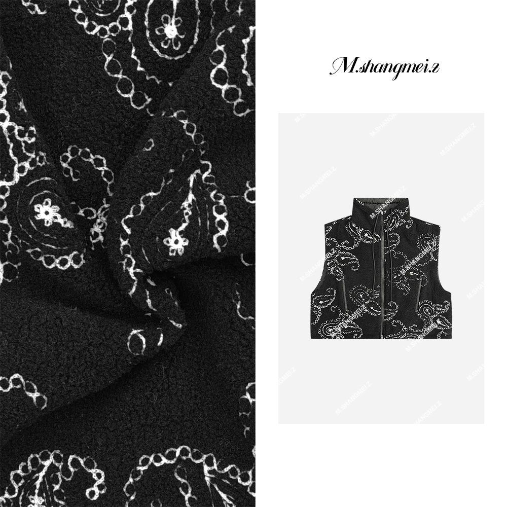 M.SHANGMEI.Z/沐熙【腰果花】美大哥潮流个性提花两面穿马夹X121142