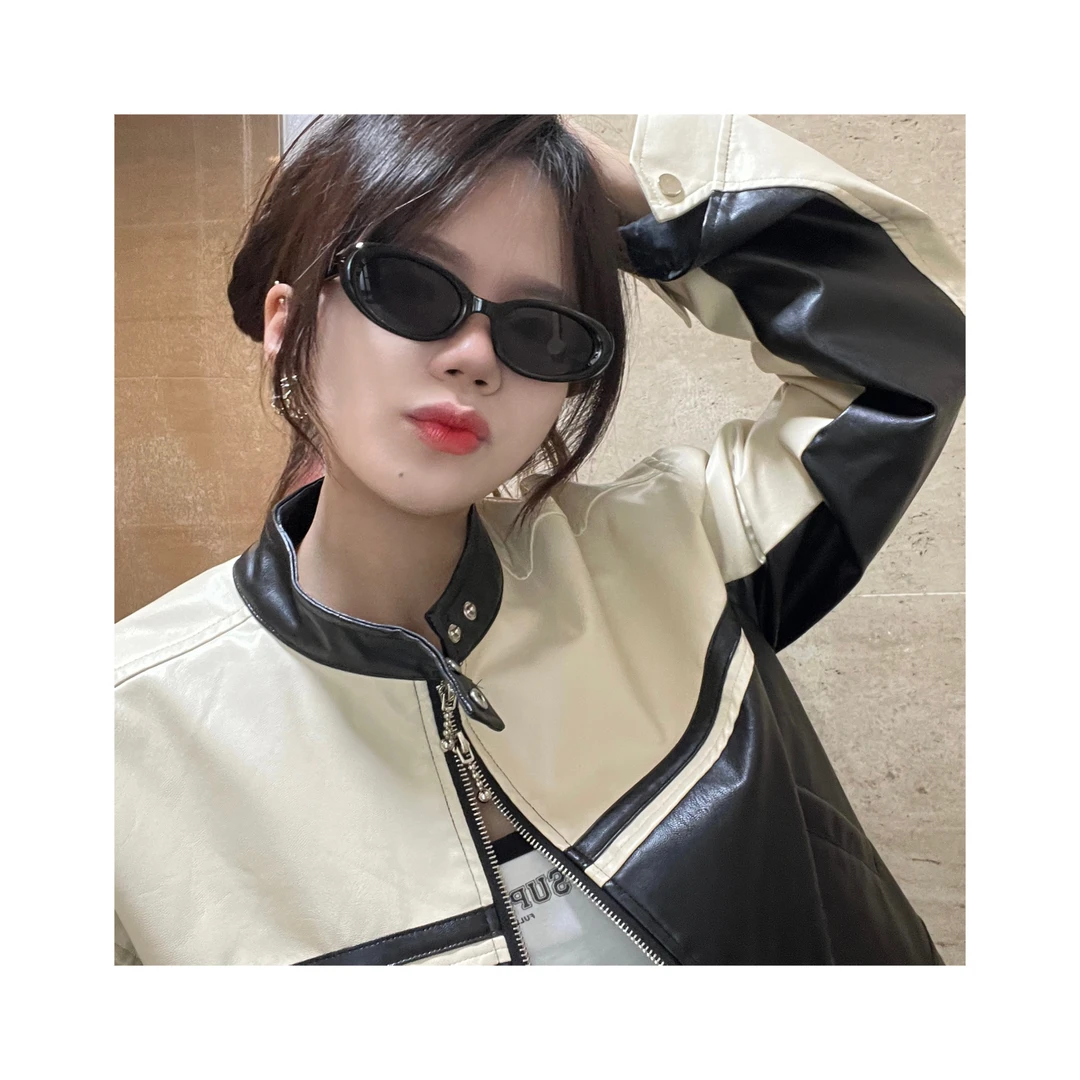 【LEGESTUDIO】墨镜网红时尚太阳镜街拍个性椭圆黑百搭银标 MJ001