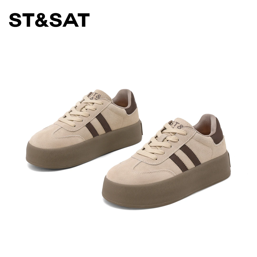 St&Sat/星期六美拉德百搭时尚休闲鞋2024年新款潮流学院风德训鞋