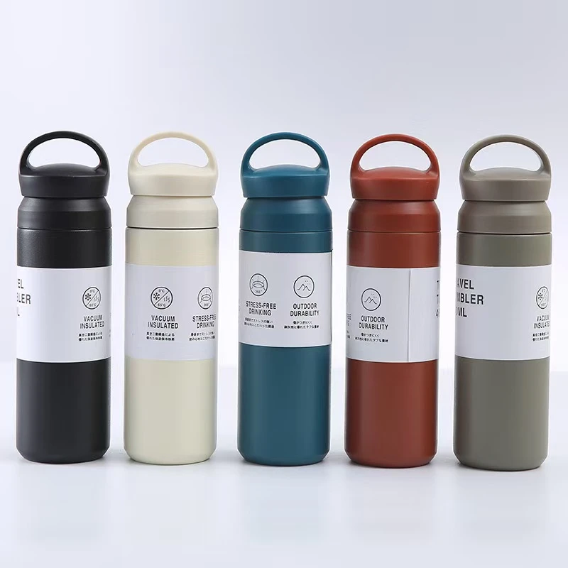 不锈钢元素杯保温杯简约户外手提杯便携车载原宿风