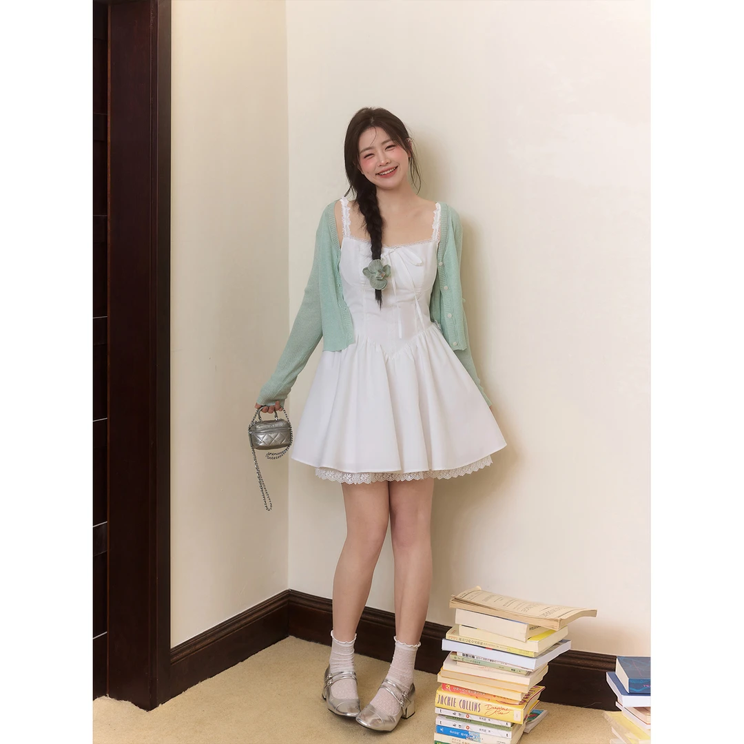 张大人【薄荷曼波/吊带裙】大码女装微胖mm显瘦白月光初恋连衣裙夏