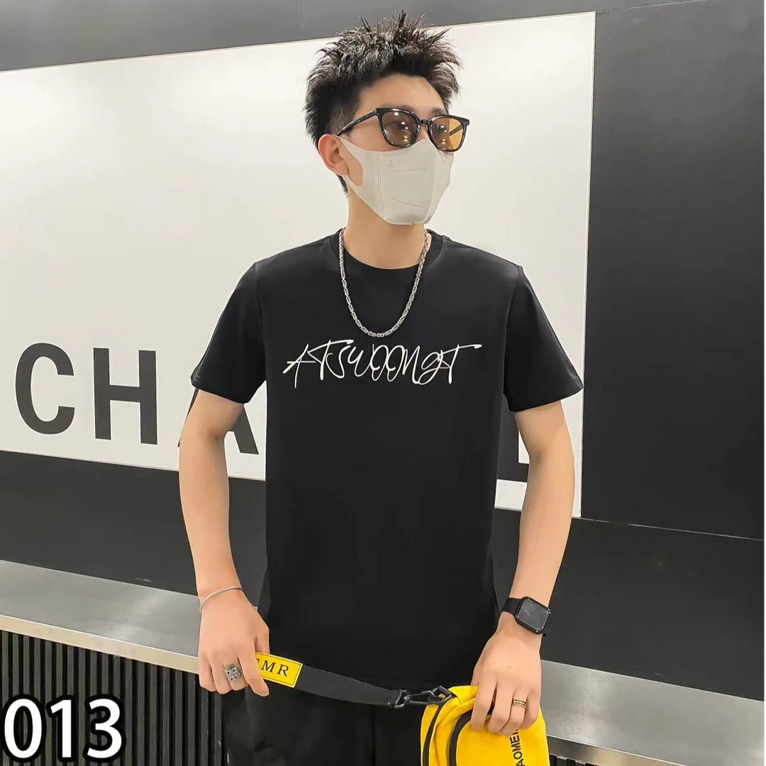 2024新款男士休闲时尚半袖修身百搭潮流