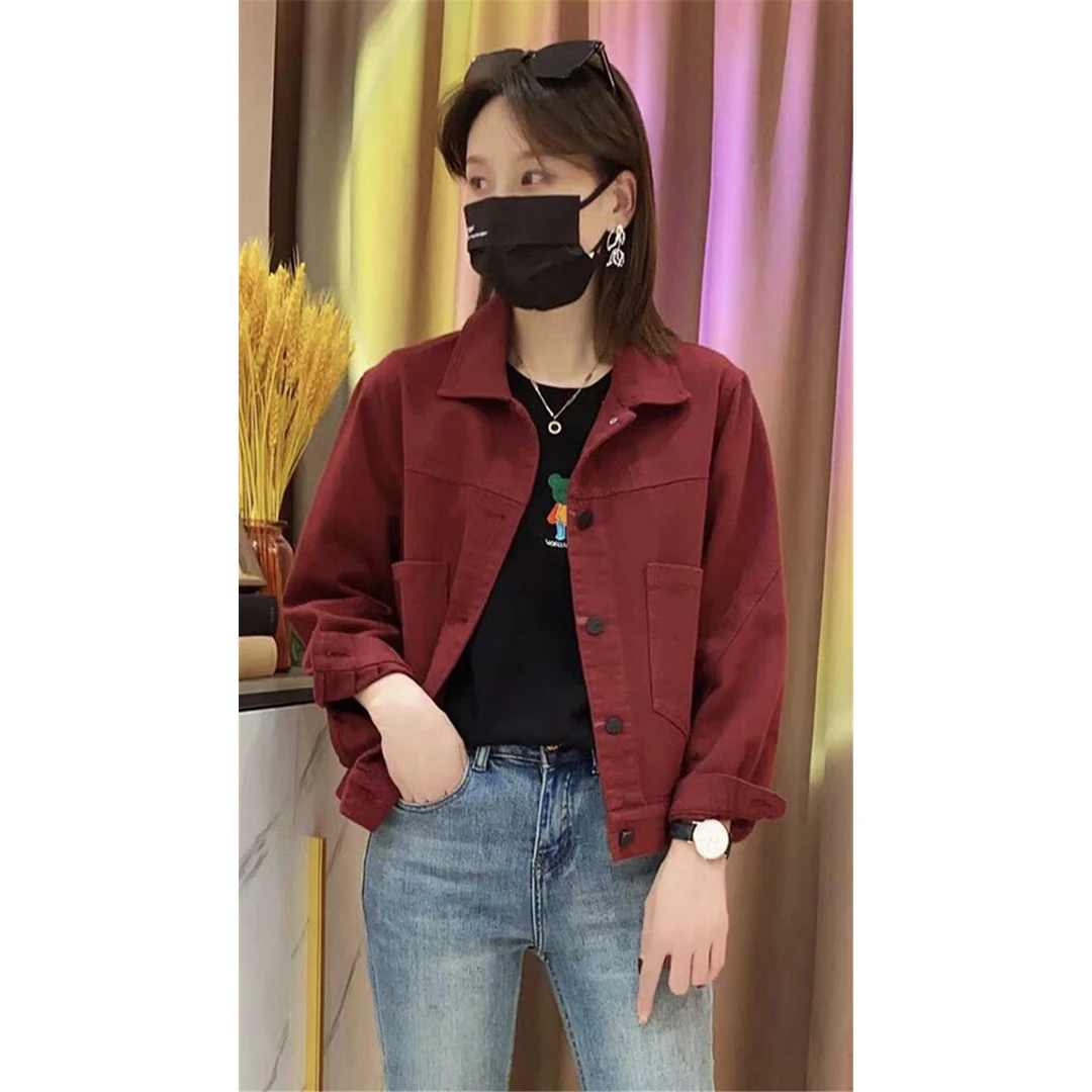 短款宽松牛仔外套女春秋季新款休闲设计感小众夹克流行上衣
