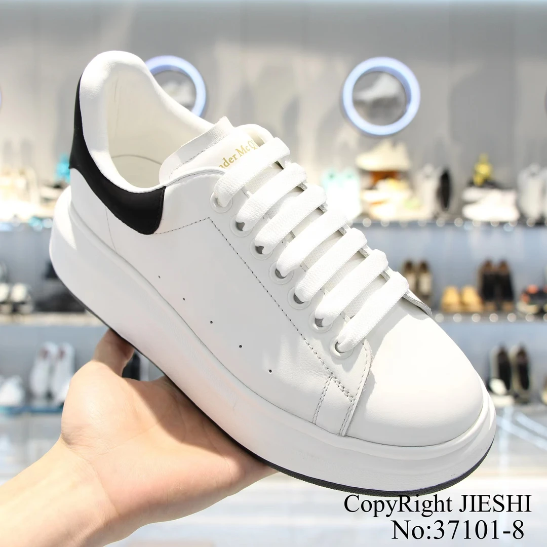 男鞋男士时尚休闲百搭真皮厚底白色