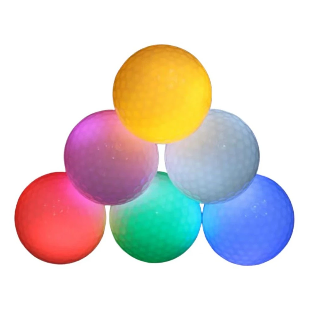 高尔夫球发光球电子LED球多色夜光球夜间下场高尔夫彩球二三层球