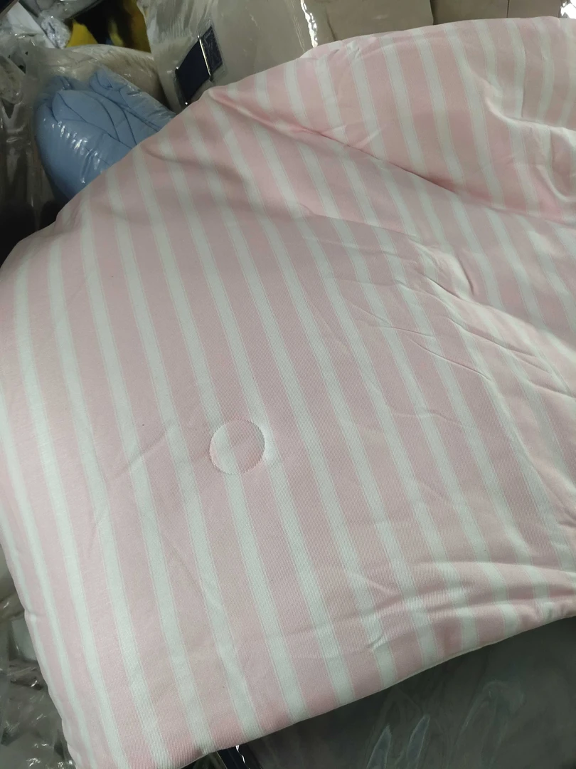 粉白条竹棉夏凉被150*200
