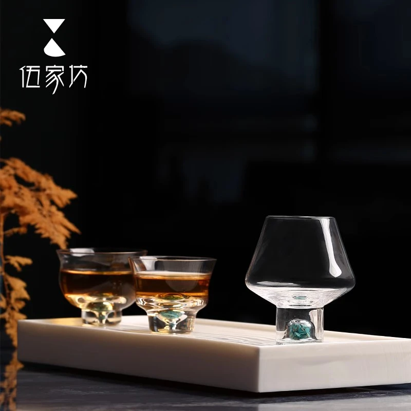 翠微绿松主人杯品名杯玻璃茶杯专用个人高档高端小茶杯单只风杯