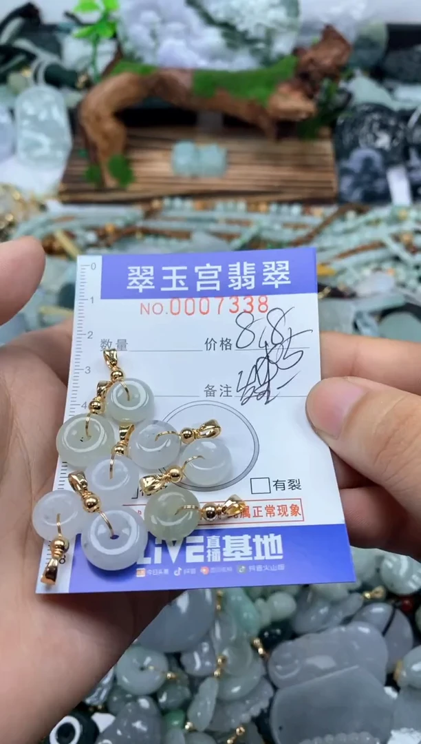 【闪购商品】翡翠颈饰未镶嵌0007338多样性发其一