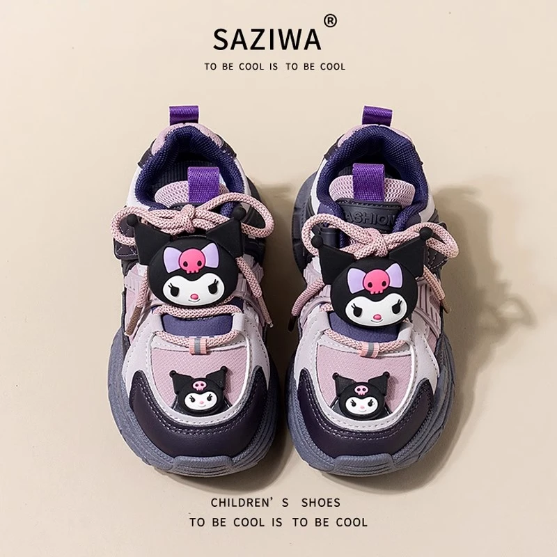 ABC女童库洛米运动鞋2025春秋新款儿童百搭老爹鞋中大童防滑单鞋