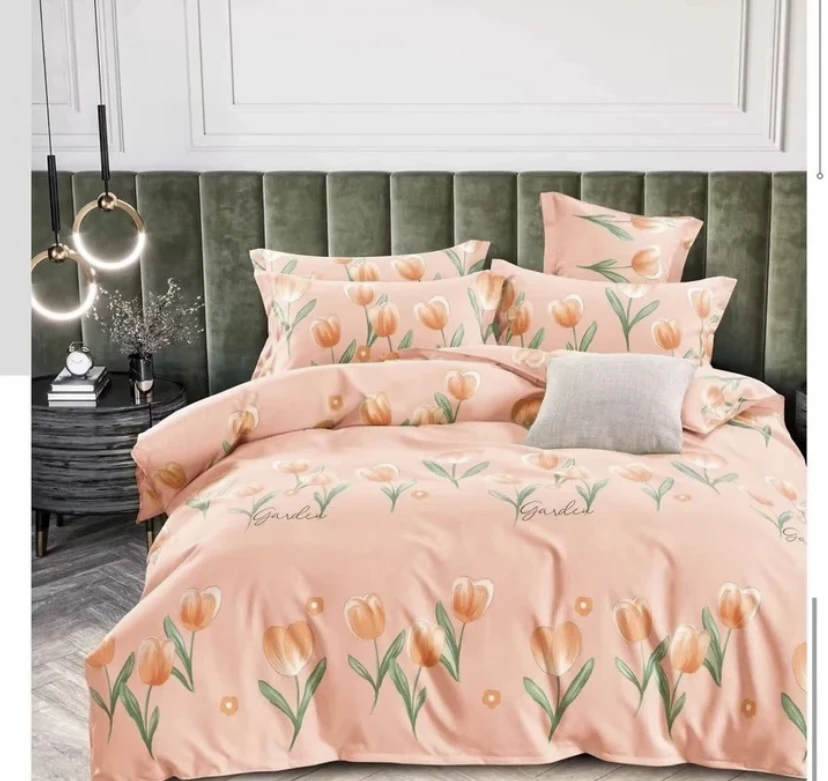 （郁金香-四件套）纯棉澳绒天丝亲肤柔软舒适1.8床适用