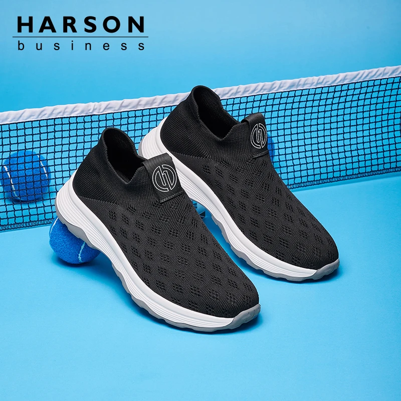 哈森男鞋2023秋季新款飞织透气网面鞋男款户外休闲鞋男透气百搭潮