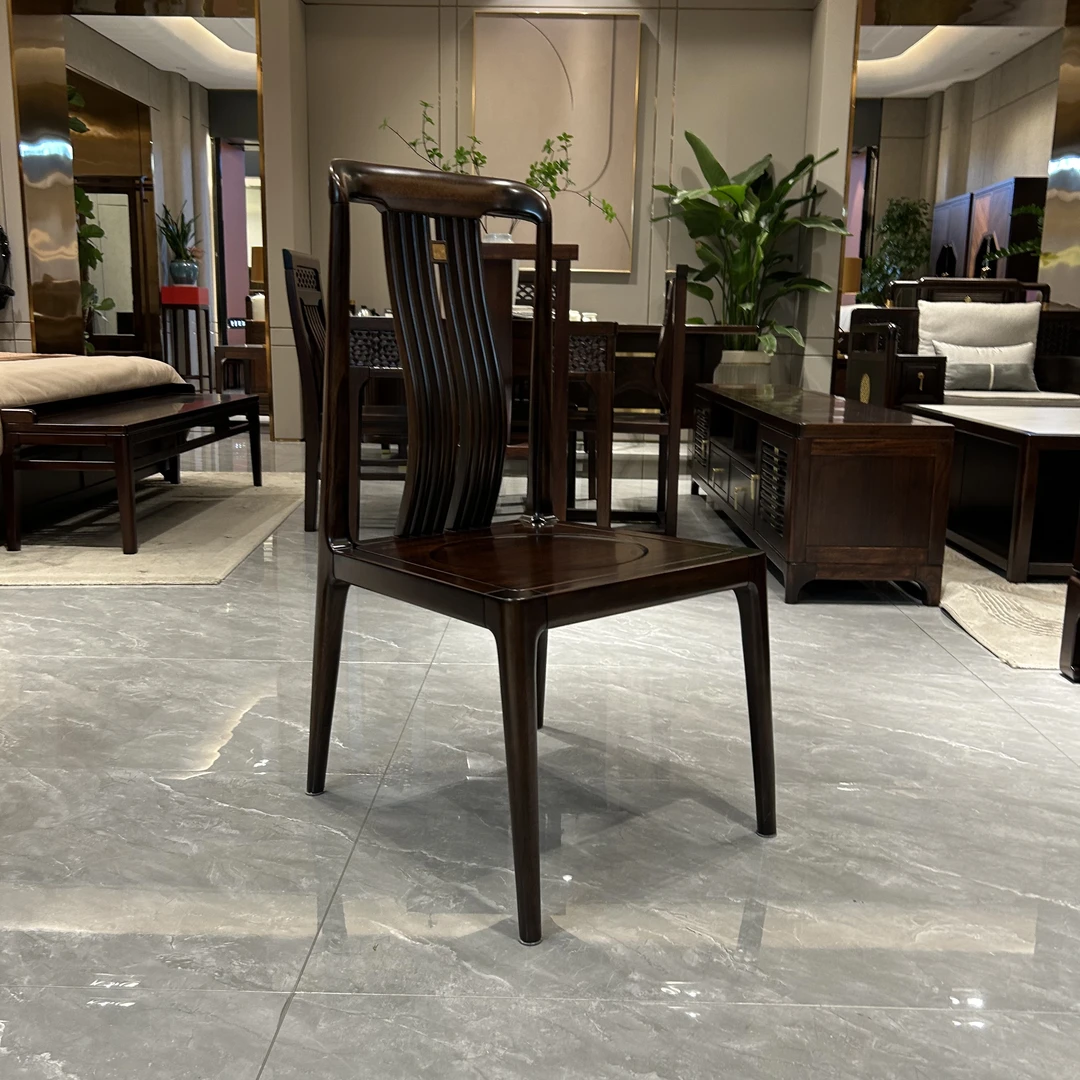 【璞悦】高端新中式黑檀木全实木餐椅简约时尚轻奢餐厅椅子工厂直营