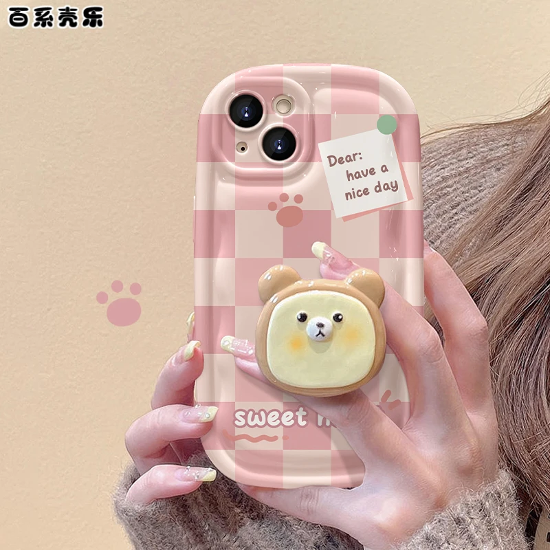 苹果13女款小胖子手机壳iPhone15promax新款12粉格子小众高级防摔