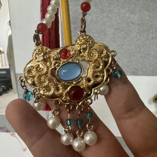 【瓔珞】合金仿珍珠吊坠瓔珞明制汉服新中式马面裙配饰长流苏