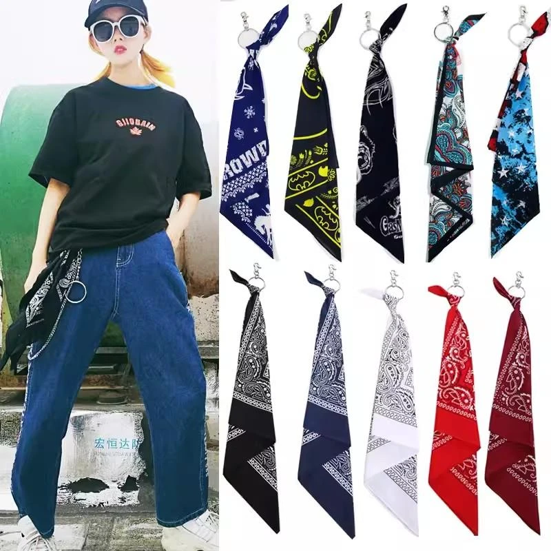丝巾腰带牛仔裤链腰链嘻哈街舞hiphop复古方巾头巾发带腰果花领巾