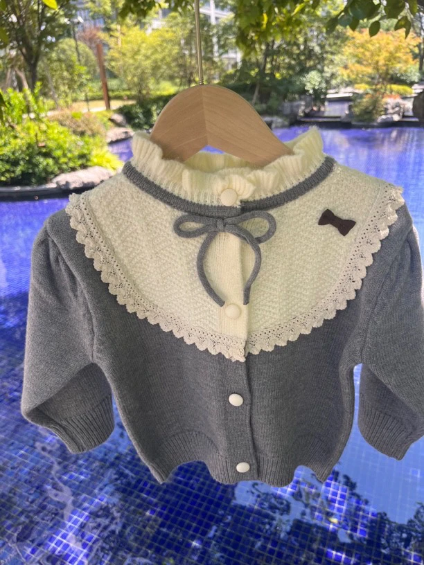 春秋季男女儿童针织套头开衫洋气时尚毛衣（17-32）