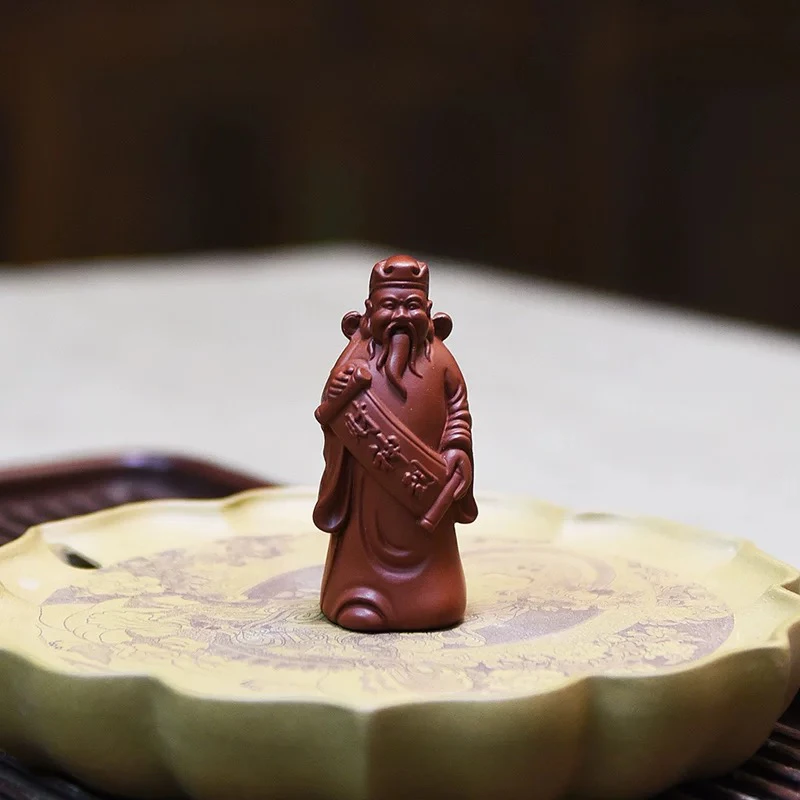 宜兴紫砂财神到紫砂茶宠摆件手把件财神爷