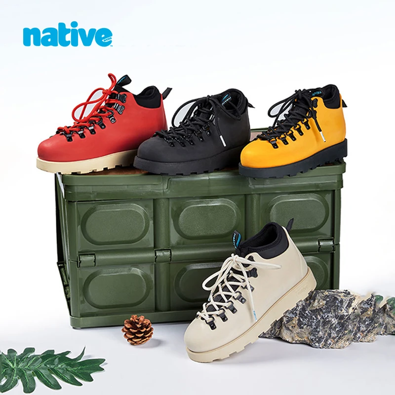 native【成人纯色马丁靴】冬季休闲运动超轻厚底防滑靴户外面包鞋