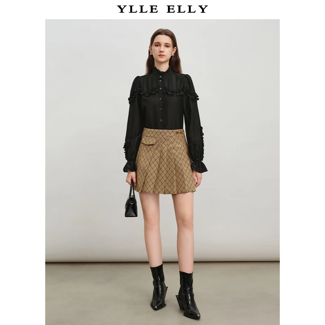 设计款纯色衬衫Y311305249