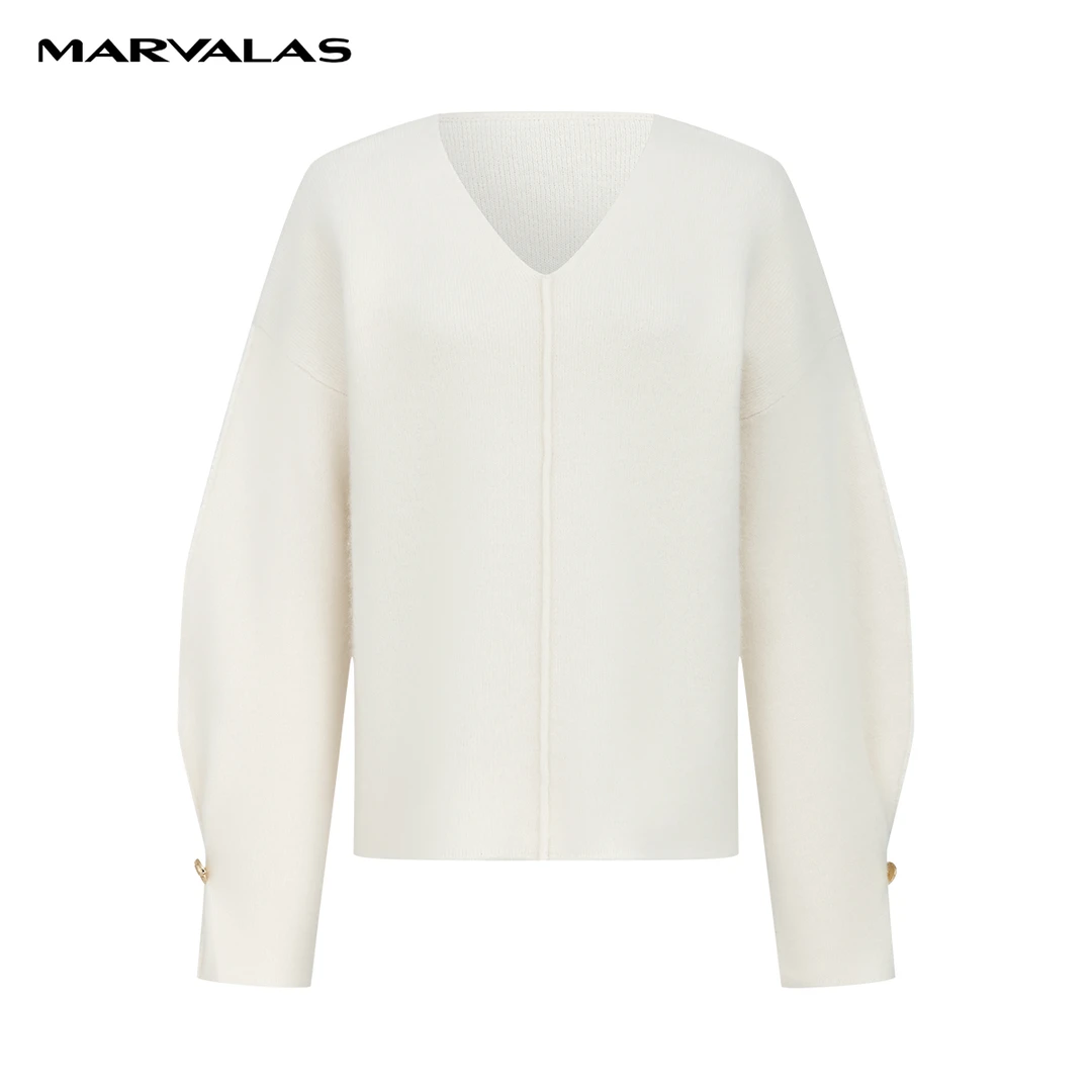 【诗语专属】曼德诗绵羊毛兔毛混纺针织衫2023冬季套头衫M733307394