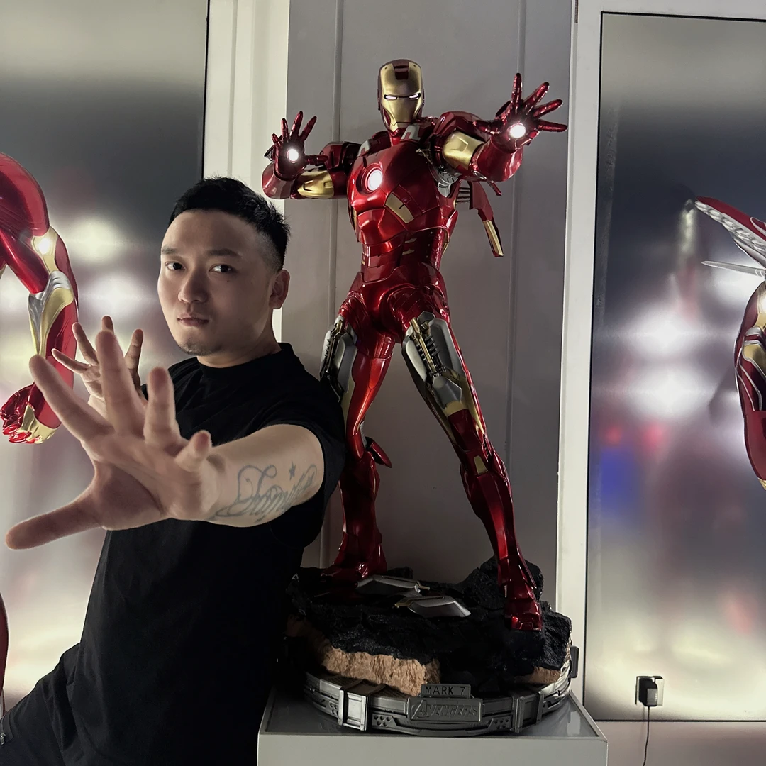 钢铁侠1/2可发光MK7全身树脂GK家居潮流摆件