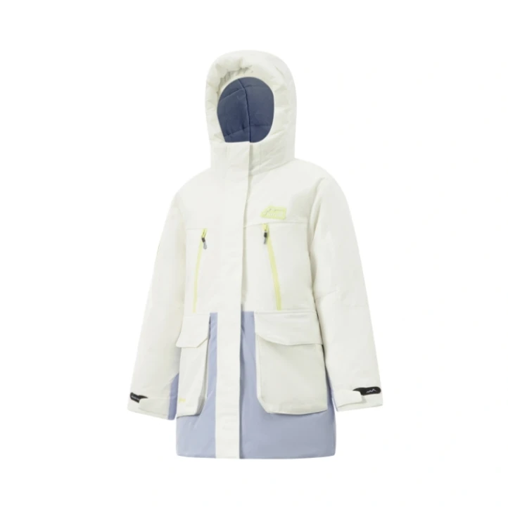 【2024新品】李宁女大童户外系列中长鸭绒服羽绒服长款女款冬季