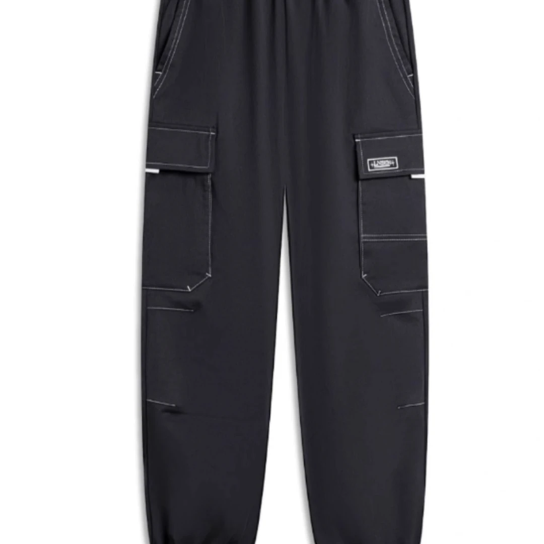 李宁儿童2024年春款新品男大童运动生活宽松休闲裤工装裤 YYKU015