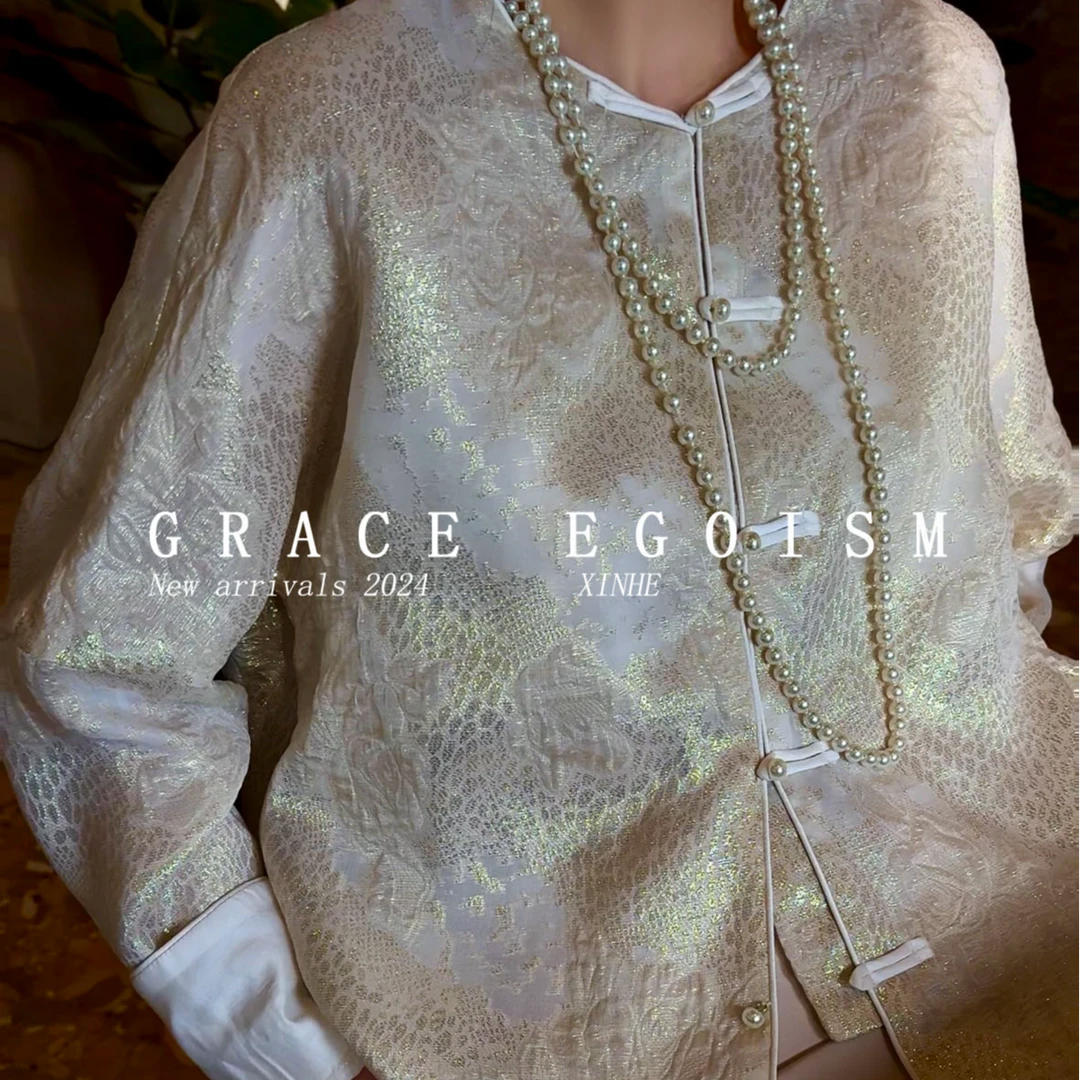 【鱼姬荔】.夏款防晒新中式上衣气质时尚轻薄款简约宽松外套1168