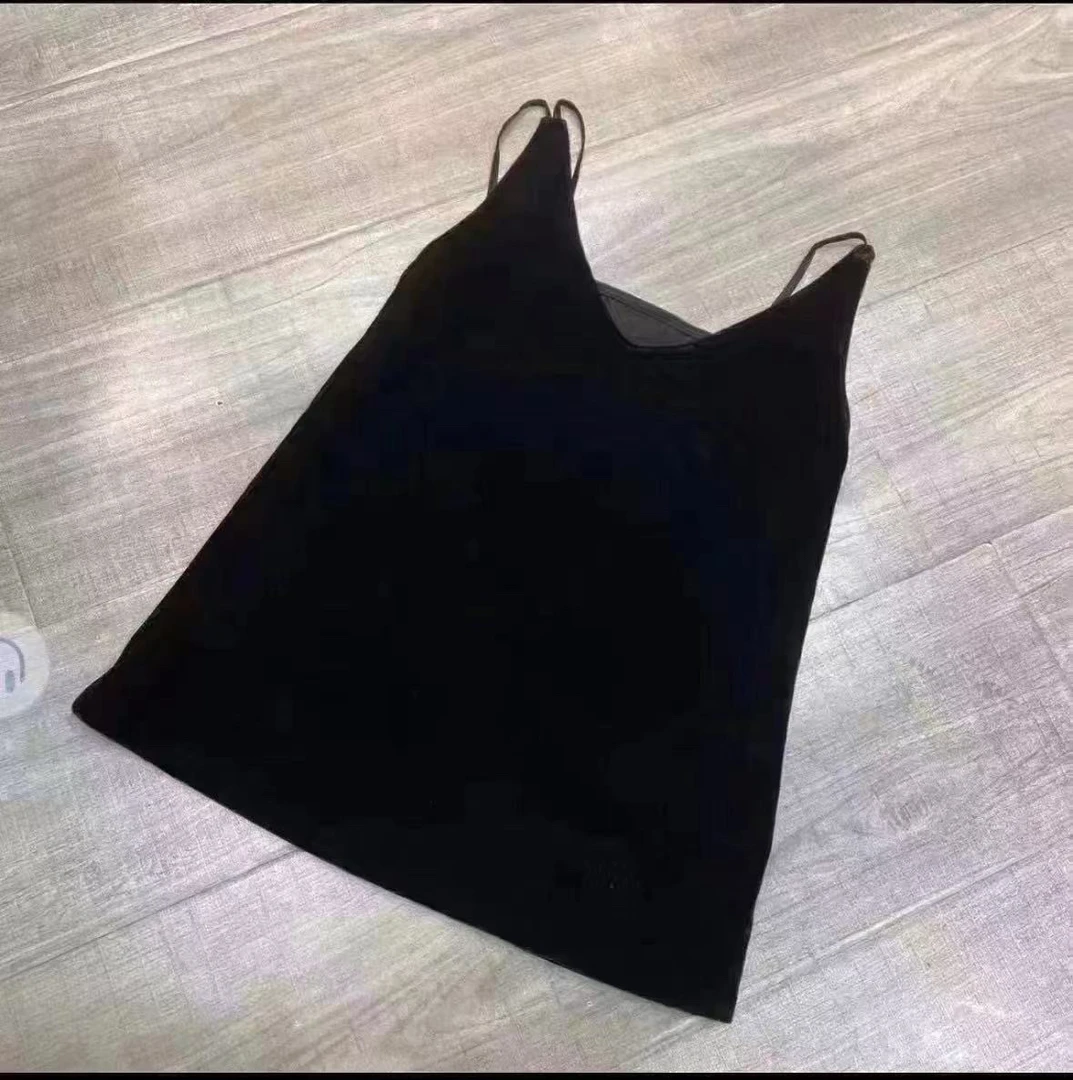 8887金丝绒开叉吊带